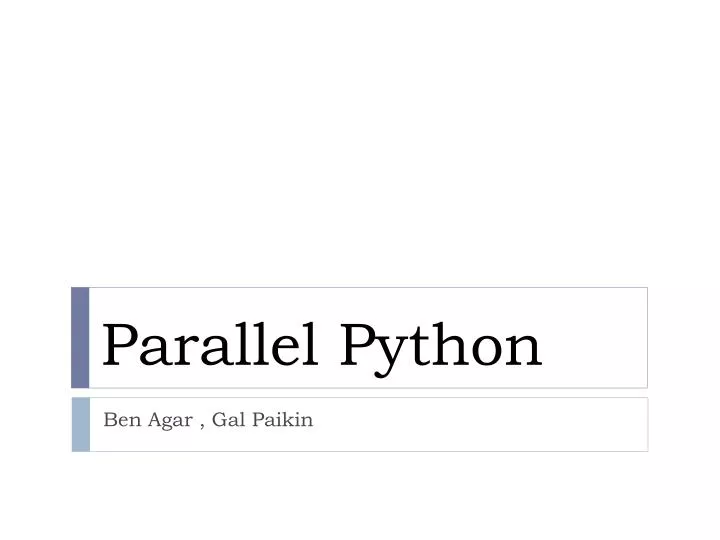 parallel python