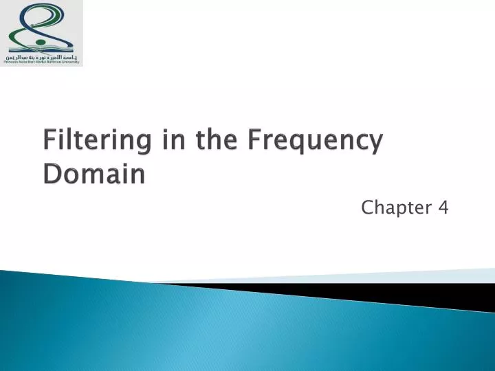 filtering in the frequency domain