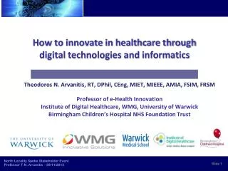 How to innovate in healthcare through digital technologies and informatics