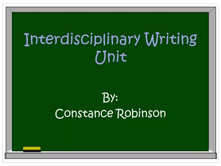 interdisciplinary writing unit