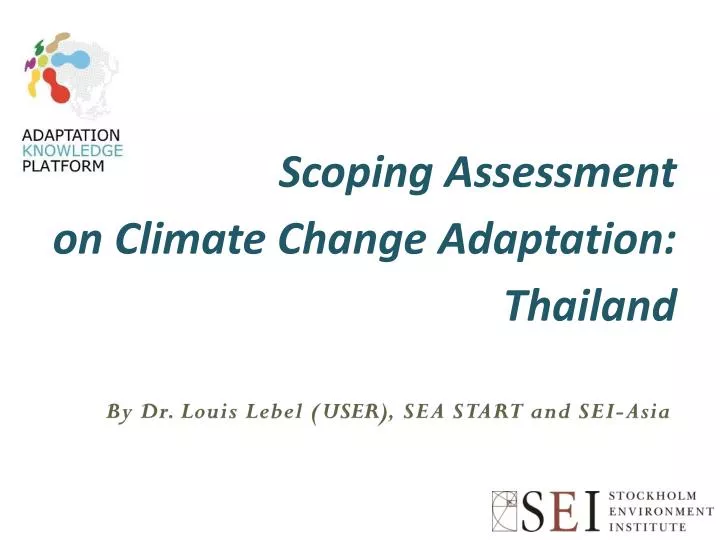 scoping assessment on climate change adaptation thailand