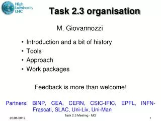 Task 2.3 organisation