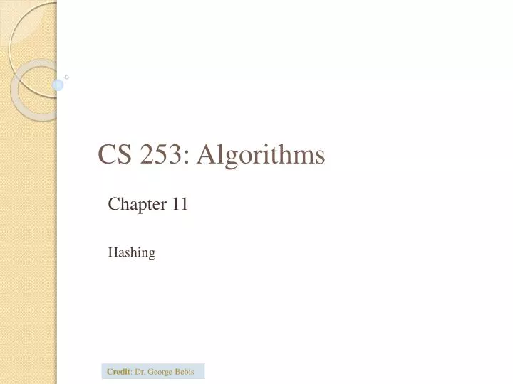 cs 253 algorithms
