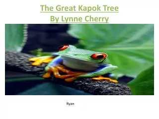 the great kapok tree by lynne cherry