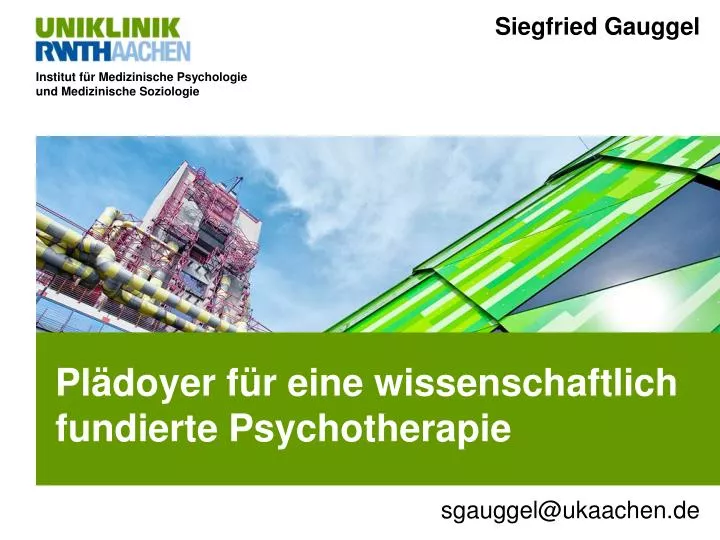 pl doyer f r eine wissenschaftlich fundierte psychotherapie