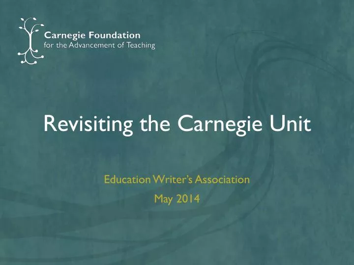 revisiting the carnegie unit