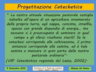 progettazione catechetica