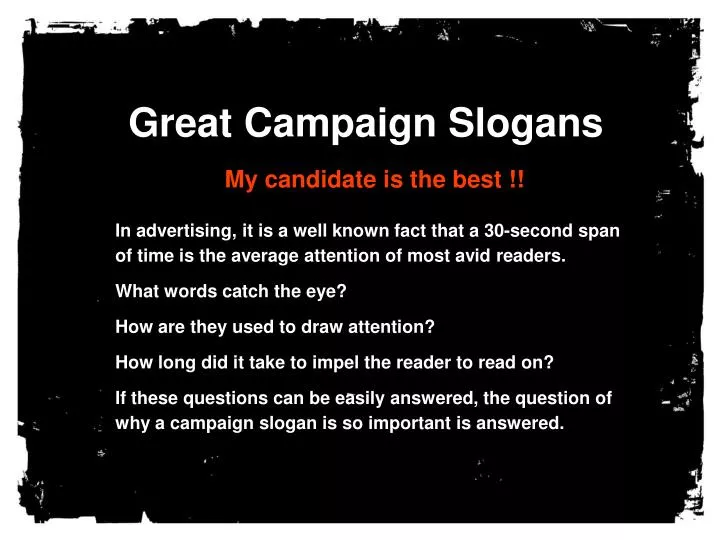 great campaign slogans
