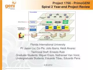 Project 1766 - PrimoGENI Spiral 2 Year-end Project Review