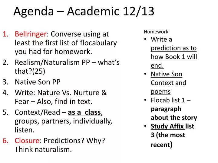 agenda academic 12 13