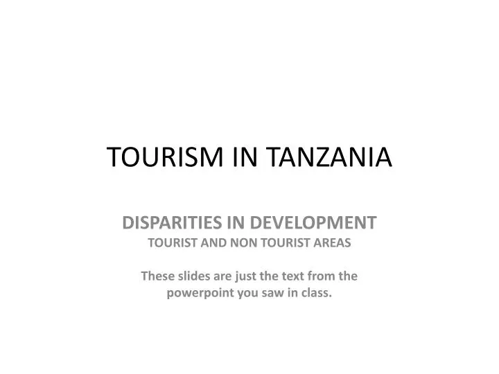 tourism in tanzania