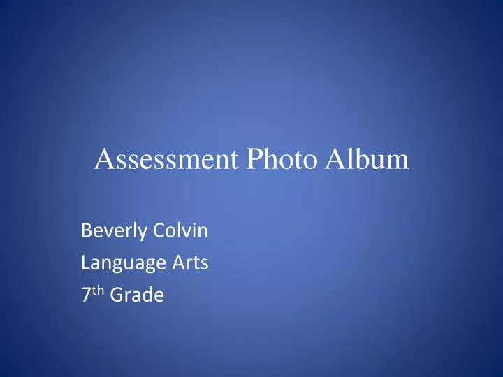 assessment photo album