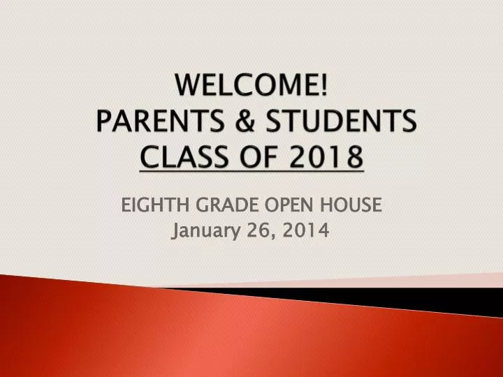 welcome parents students class of 2018