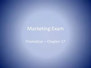 Marketing Exam