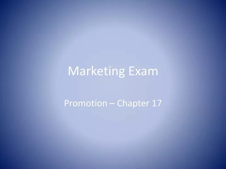 marketing exam