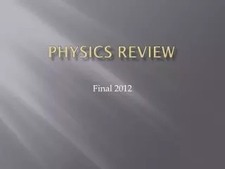 Physics Review