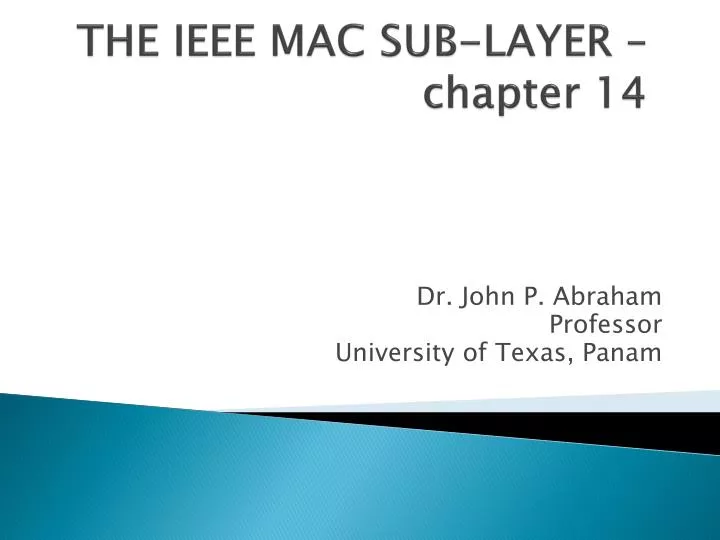 the ieee mac sub layer chapter 14