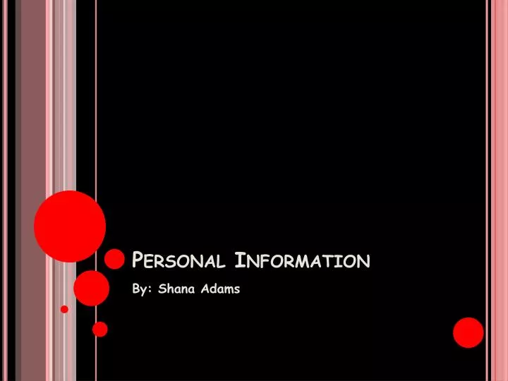 personal information