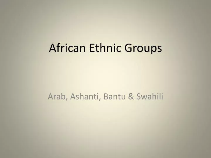 african ethnic groups