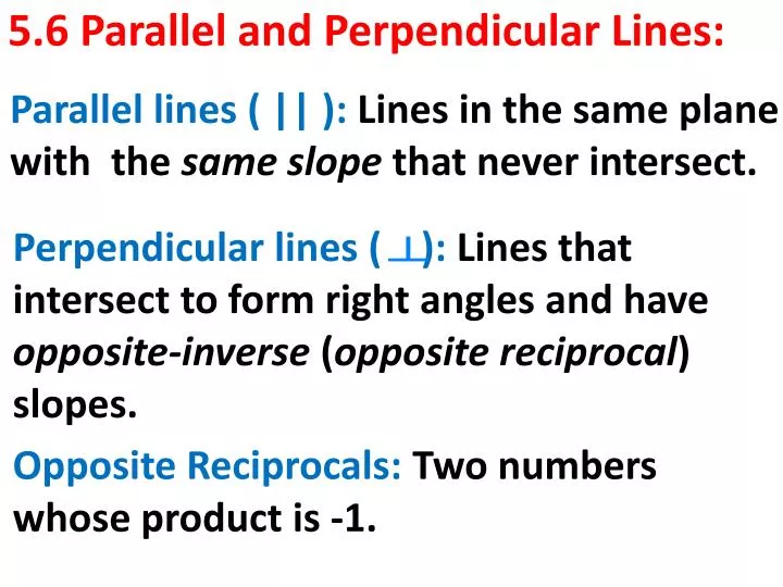 5 6 parallel and perpendicular lines