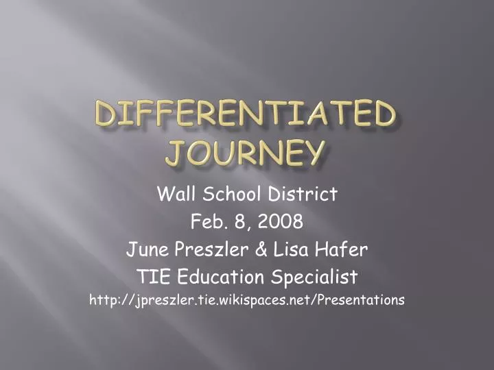differentiated journey