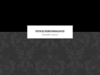 Stock Performance