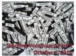 Teaching Vocabulary-Part II October 6, 2012