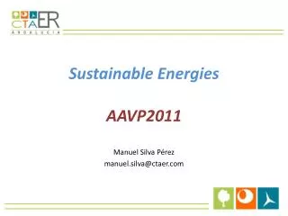 Sustainable Energies AAVP2011