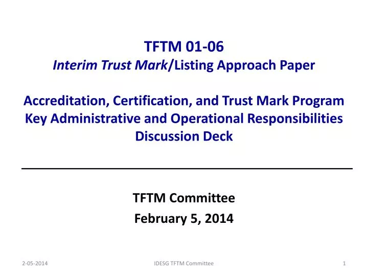 tftm committee february 5 2014