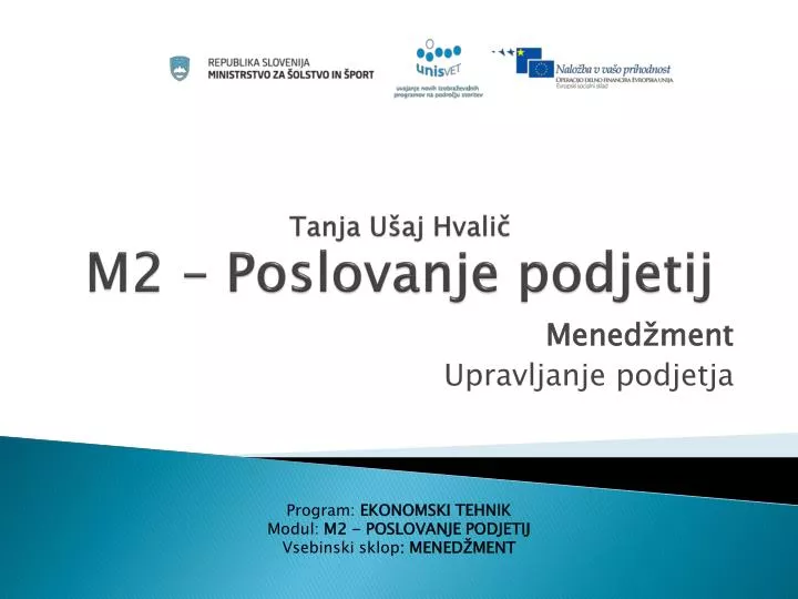 tanja u aj hvali m2 poslovanje podjetij