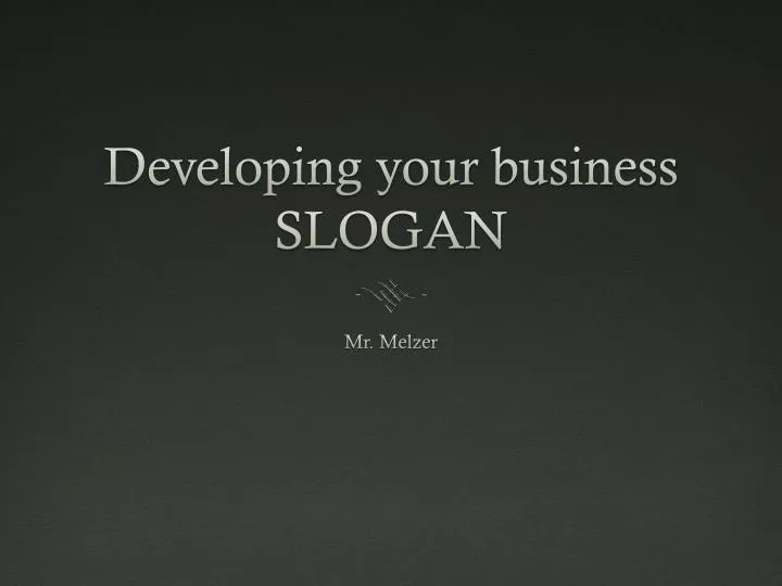 developing your business slogan