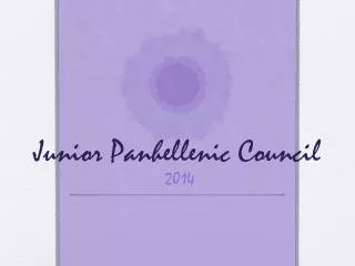 Junior Panhellenic Council