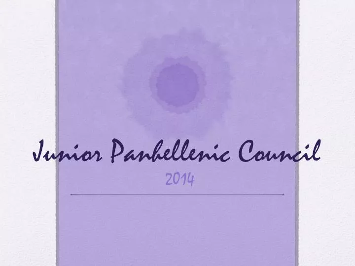 junior panhellenic council
