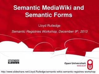 Semantic MediaWiki and Semantic Forms