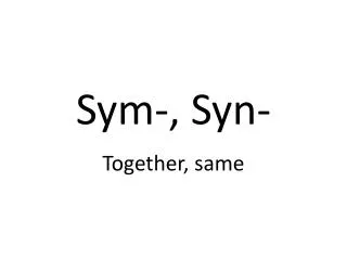 sym syn