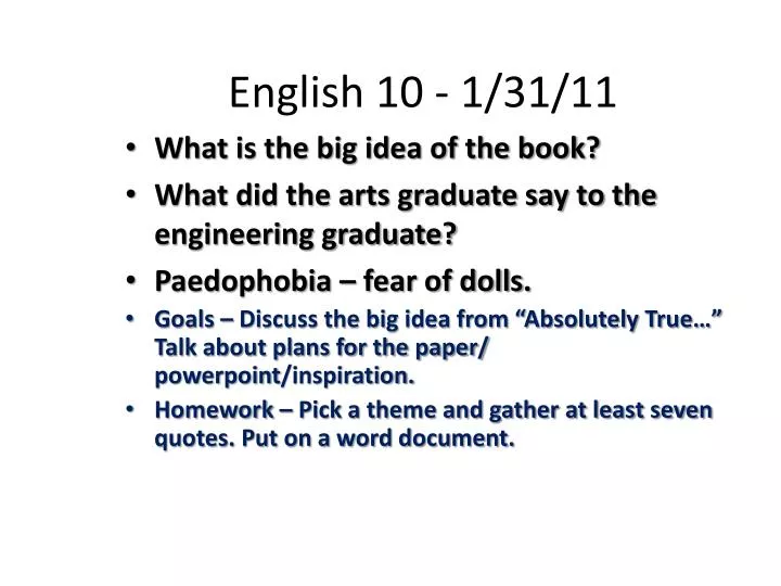 english 10 1 31 11