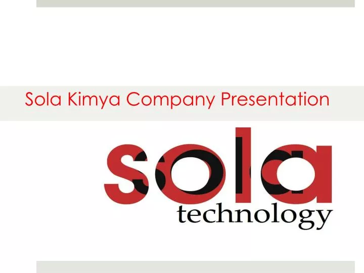 sola kimya company presentation