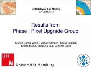 Results from Phase I Pixel Upgrade Group