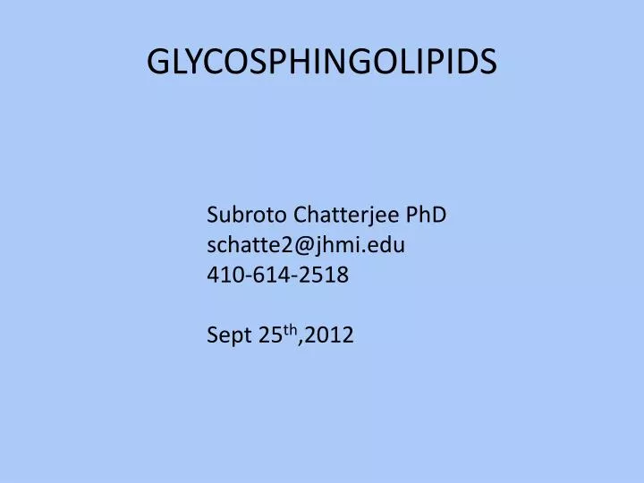 glycosphingolipids