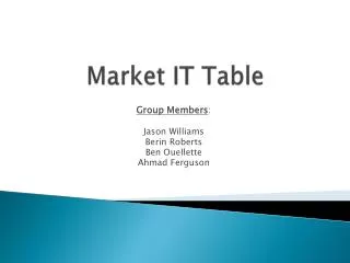 Market IT Table