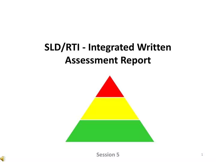 sld rti integrated written assessment report
