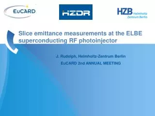 Slice emittance measurements at the ELBE superconducting RF photoinjector