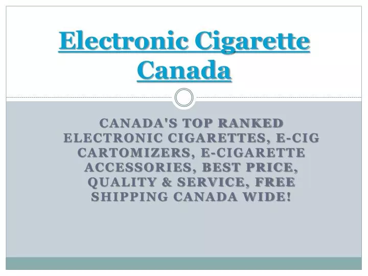 electronic cigarette canada