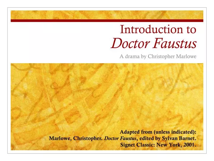 introduction to doctor faustus