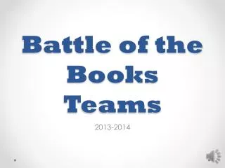 Battle of the Books Teams