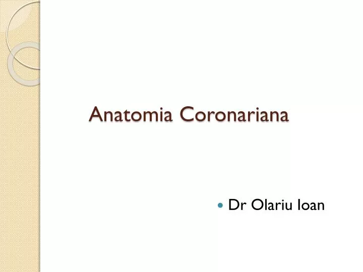 anatomia coronariana