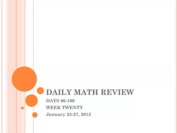 daily math review