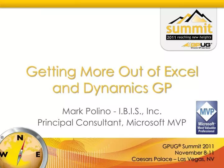 getting more out of excel and dynamics gp