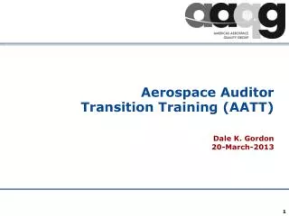 Aerospace Auditor Transition Training (AATT)