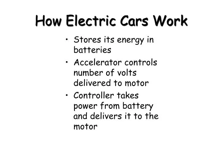 how electric cars work